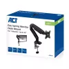 Braço para monitor com mola a gás ACT Office preto AC8311 fixação por grampo/por passagem 9 kg