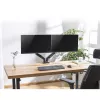 Braço duplo para monitor com mola a gás ACT Office fixação por grampo/por passagem 18 kg