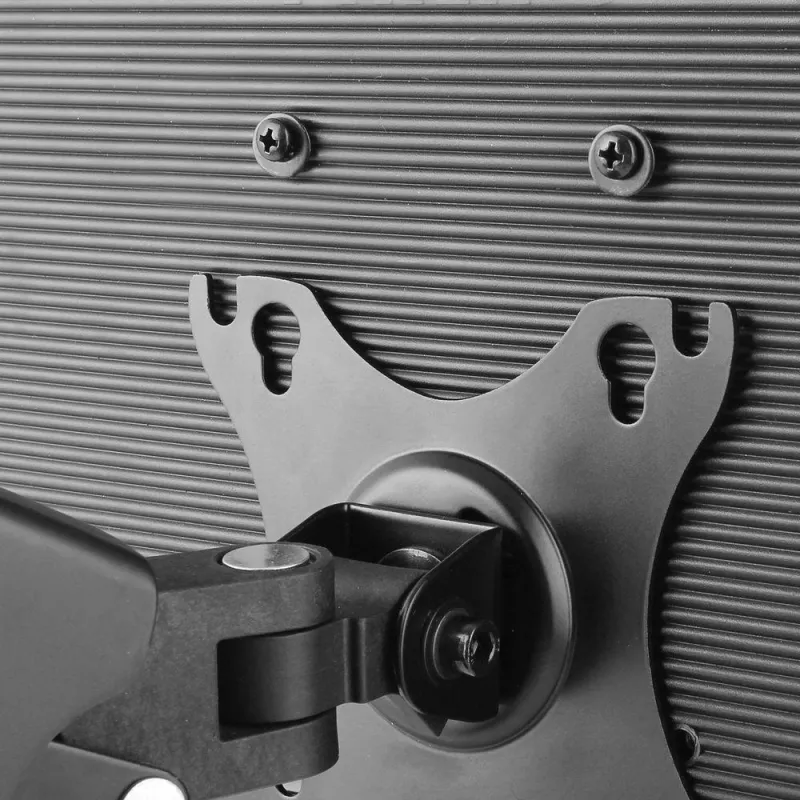 Braço duplo para monitor com mola a gás ACT Office fixação por grampo/por passagem 18 kg