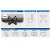 Braço duplo para monitor autónomo ACT AC8320 peso máx. 16 kg ecrã mín. 33 cm ecrã máx. 81,3 cm