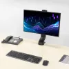 Braço para monitor único ACT para escritório, ajuste rápido de altura, fixação por grampo/por passagem, 8 kg