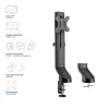 Braço para monitor único ACT para escritório, ajuste rápido de altura, fixação por grampo/por passagem, 8 kg