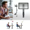 Braço para monitor único ACT para escritório, ajuste rápido de altura, fixação por grampo/por passagem, 8 kg