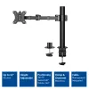 Braço para monitor único ACT Office Solid Pro fixação por grampo/por parafuso 12 kg 10-32 polegadas
