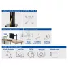 Braço para monitor único ACT Office Solid Pro fixação por grampo/por parafuso 12 kg 10-32 polegadas