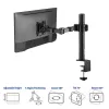 Braço para monitor único ACT Office Solid Pro fixação por grampo/por parafuso 12 kg 10-32 polegadas