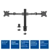 Braço duplo para monitor ACT Office Solid Pro – fixação por grampo/por passagem – 12 kg – 10–32 polegadas
