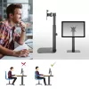 Braço para monitor com mola a gás autónomo ACT para escritório, capacidade de carga 7 kg, 10 a 32 polegadas