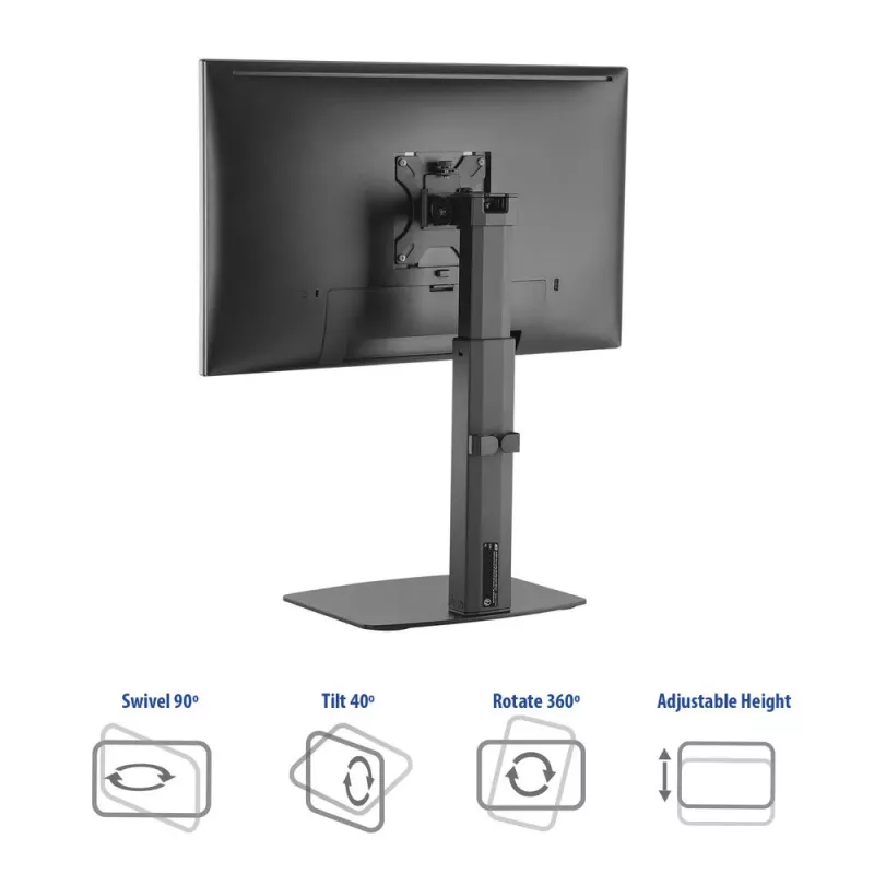 Braço para monitor com mola a gás autónomo ACT para escritório, capacidade de carga 7 kg, 10 a 32 polegadas