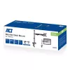 Braço para monitor único ACT Office prateado fixação por grampo/por passagem 9 kg 17-32 polegadas