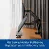 Braço para monitor ACT 35 polegadas Office Premium, mola a gás, 2 monitores