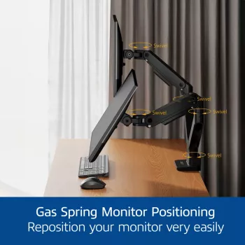Braço para monitor ACT 35 polegadas Office Premium, mola a gás, 2 monitores