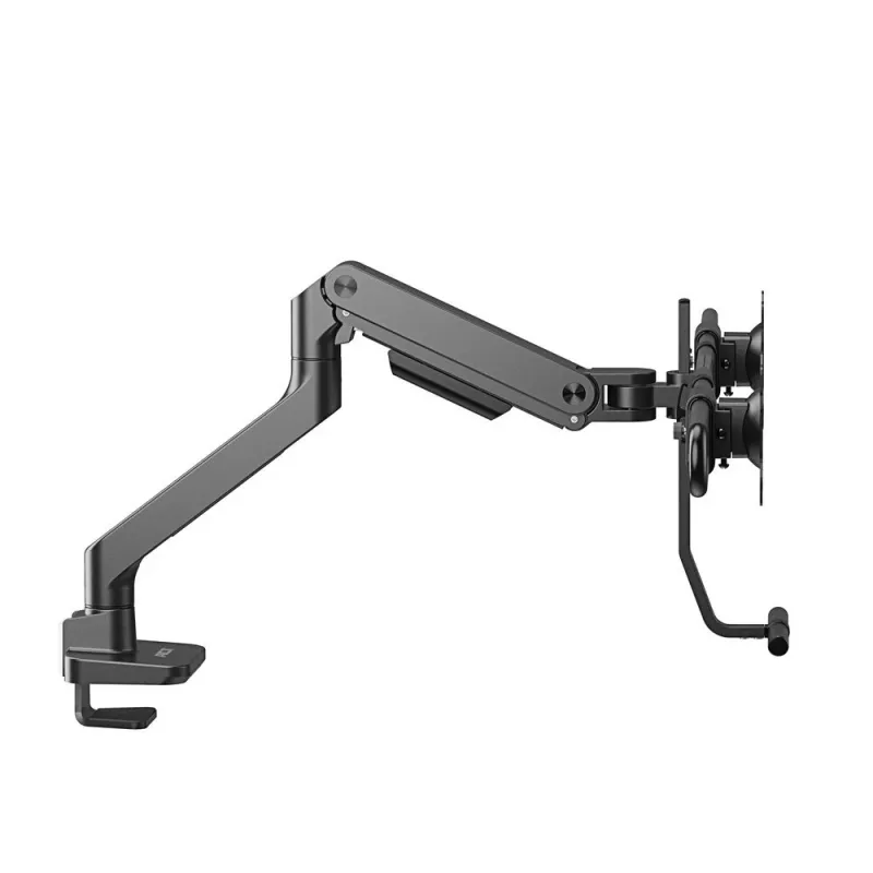 Braço para monitor ACT 32 polegadas Office Premium, mola a gás, barra transversal, 2 monitores