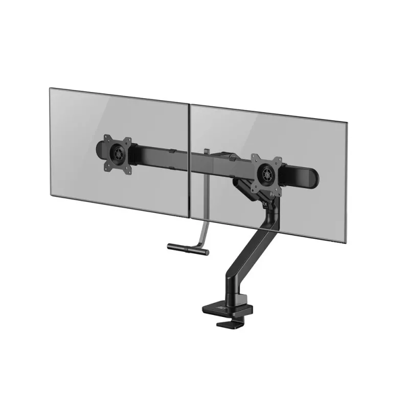 Braço para monitor ACT 32 polegadas Office Premium, mola a gás, barra transversal, 2 monitores