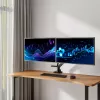 Braço para monitor ACT 32 polegadas Office Premium, mola a gás, barra transversal, 2 monitores