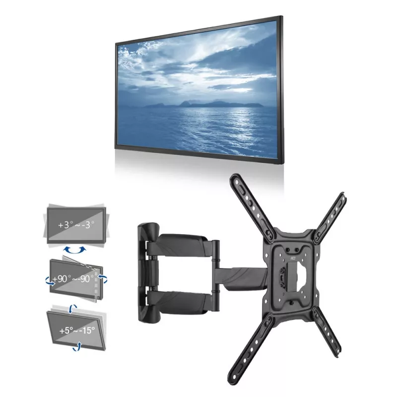 Suporte de parede para TV ACT totalmente articulado 23 a 55 polegadas VESA 35 kg