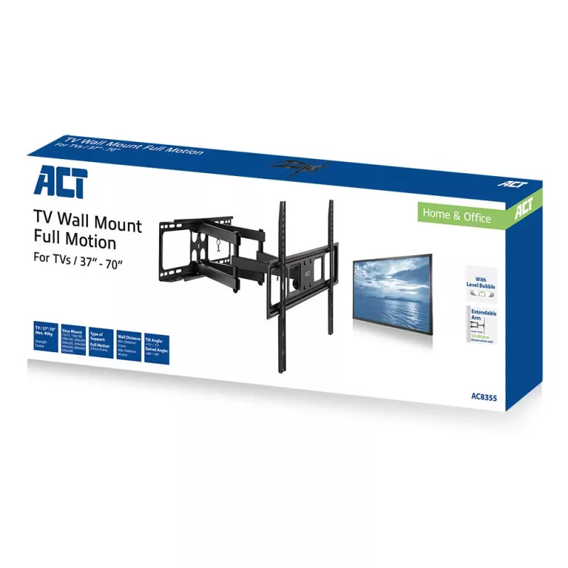 Suporte de parede para TV ACT Full-Motion 37 a 70 polegadas VESA 40 kg