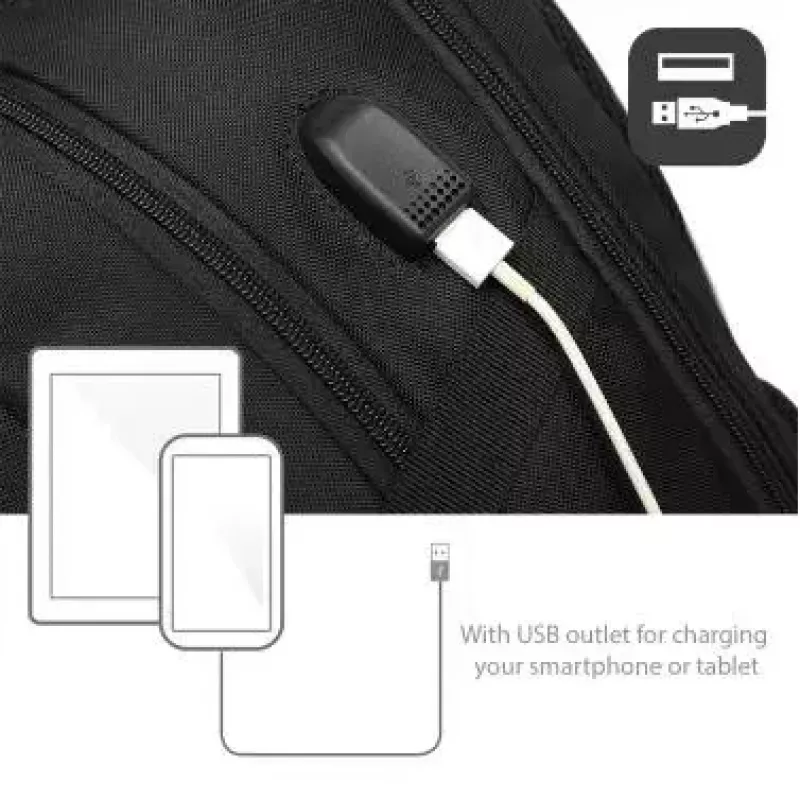 Mochila ACT Global AC8530 15,6 polegadas monocolor com saída USB
