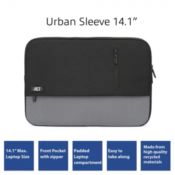 Capa para portátil ACT Urban Laptop Sleeve 14,1 polegadas 3 compartimentos 170 g
