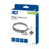 Cadeado para portátil ACT Wedge com chaves metálico cabo de 2 m