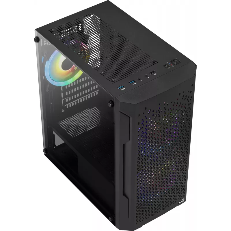 Caixa de PC Aerocool Trinity Mini Mini Tower preto