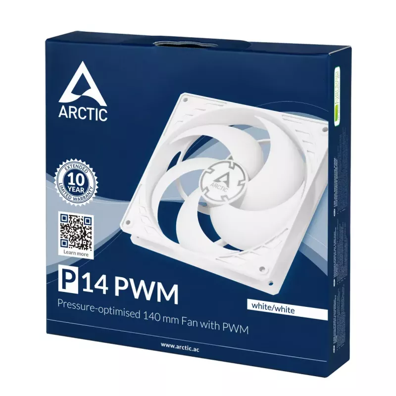 Ventoinha ARCTIC P14 PWM otimizada para pressão de 140 mm com PWM