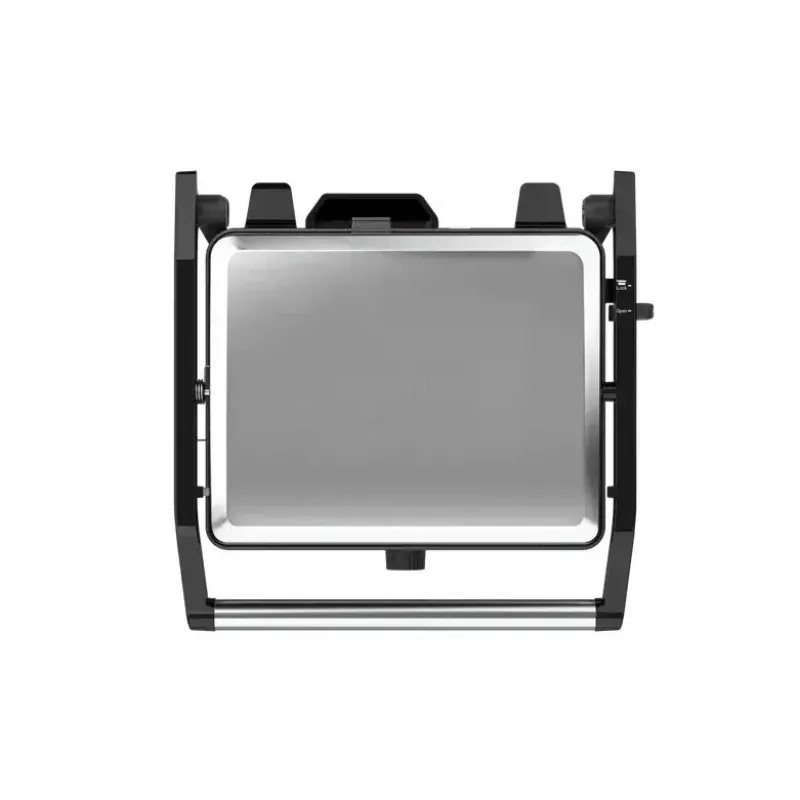Grelhador de contacto AENO EG2 — 2000 W, retangular, aço inoxidável/preto, 345×327 mm