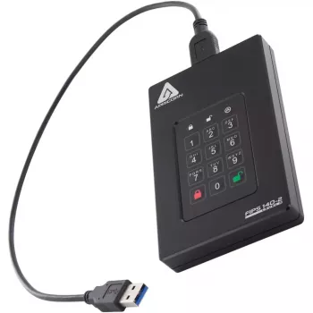 Disco rígido Apricorn 2 TB USB Type-A para USB Type-C Aegis Fortress L3