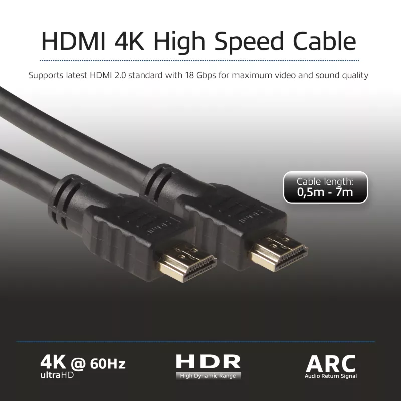 Cabo de alta velocidade ACT 3 metros v2.0 HDMI-A macho – HDMI-A macho (AWG30)