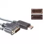 Cabo adaptador ACT 1,8 metros DisplayPort macho para DVI macho