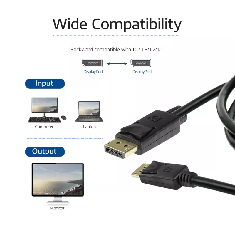 Cabo DisplayPort 1.4 ACT 3 metros 8K macho – macho