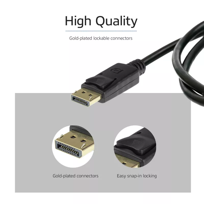 Cabo DisplayPort 1.4 ACT 3 metros 8K macho – macho
