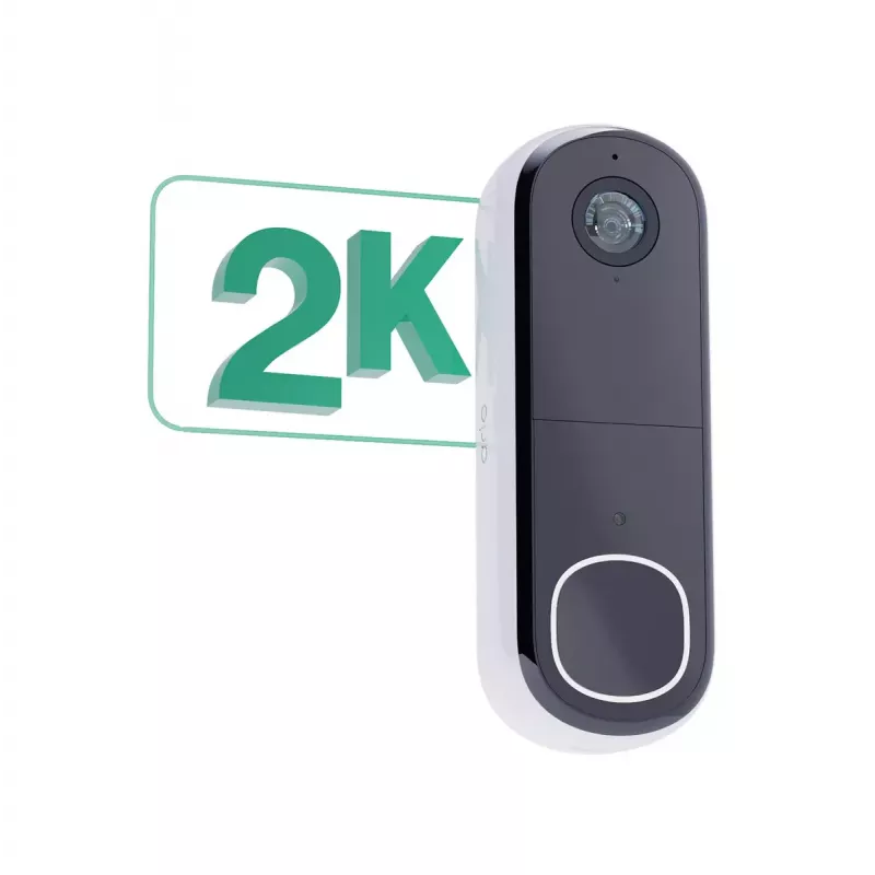 Campainha de vídeo Arlo Essential 2K branco 1944p 180° campo de visão