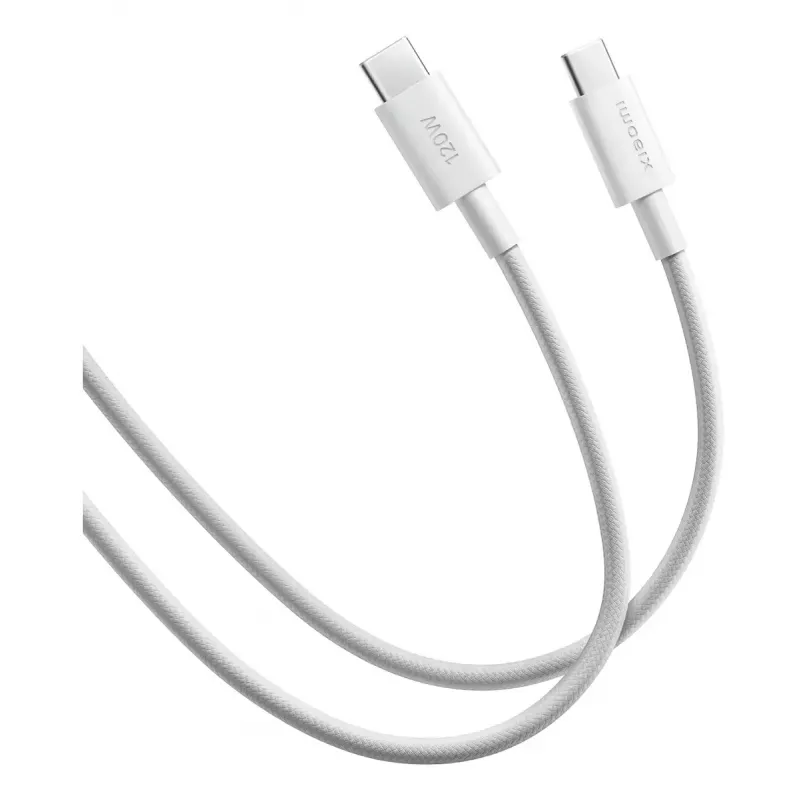 Cabo USB-C para USB-C Xiaomi BHR087KGL 1 m, USB 2.0, 0,48 Gbit/s, branco