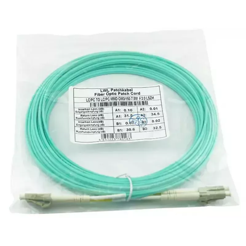 Cabo de fibra ótica BlueOptics BK842A 30 m LC OM3 aqua