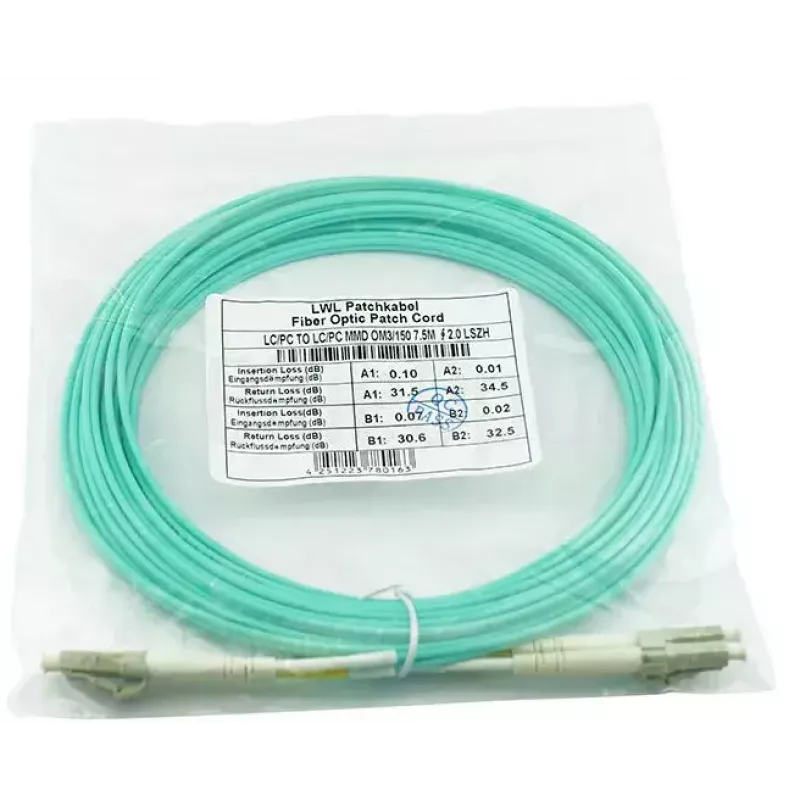 Cabo de fibra ótica BlueOptics BK843A-BO 50m LC OM3 aqua