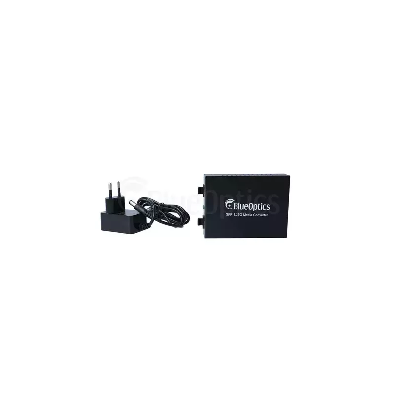 Conversor de suporte de rede BlueOptics BLMC004 1000 Mbit/s monomodo preto