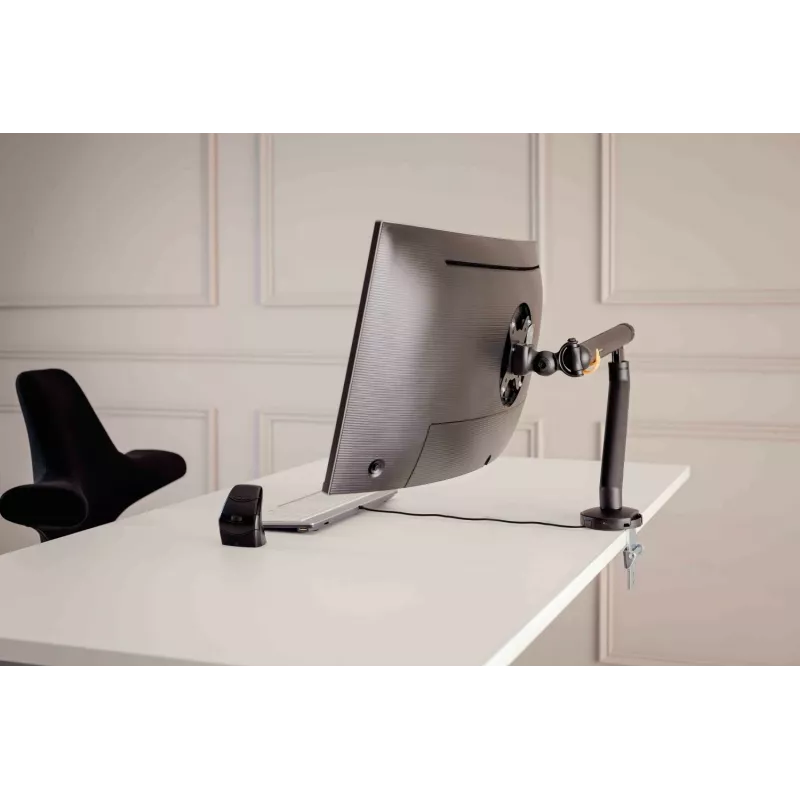 BakkerElkhuizen BE Flexible Single BNEBFSB braço para monitor, de secretária, mola mecânica, até 88,9 cm (35 polegadas), alumínio/aço, preto