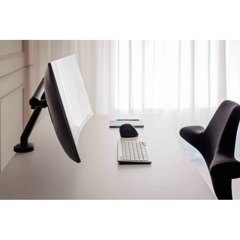 BakkerElkhuizen BE Flexible Single BNEBFSB braço para monitor, de secretária, mola mecânica, até 88,9 cm (35 polegadas), alumínio/aço, preto