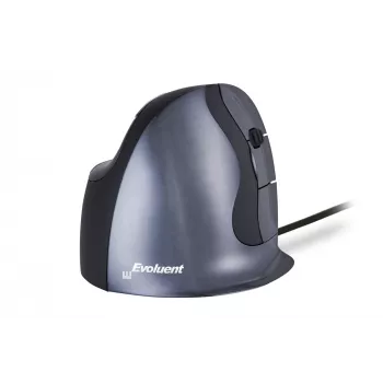 BakkerElkhuizen Evoluent D Small, destro, design vertical, laser, USB Type-A, 3200 DPI, preto