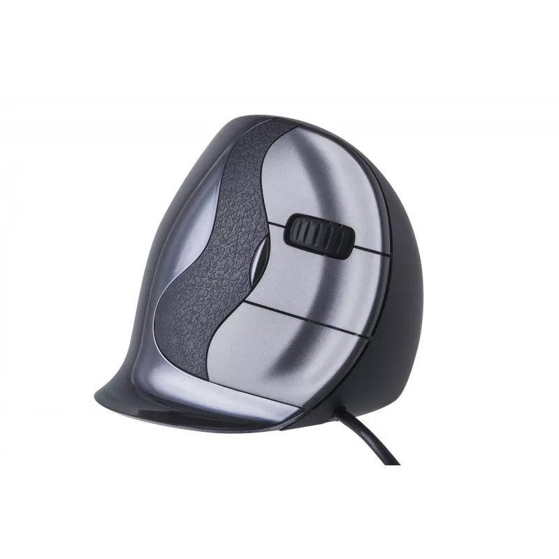 BakkerElkhuizen Evoluent D Small, destro, design vertical, laser, USB Type-A, 3200 DPI, preto