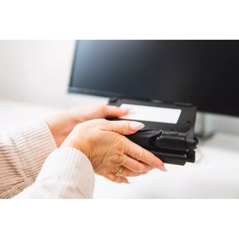 BakkerElkhuizen Goldtouch Travel Go2 com fios DE Qwertz, mini, com fios, USB, interruptores scissor, QWERTZ, preto