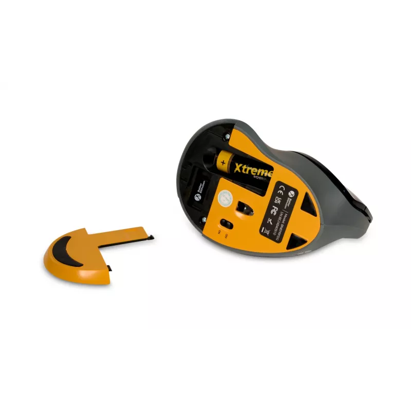 BakkerElkhuizen PRF Mouse Wireless cinzento-escuro, destro, design vertical, ótico, RF Wireless, 1600 DPI, preto, cinzento