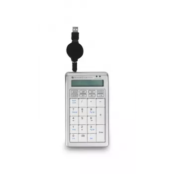 Teclado BakkerElkhuizen S-board 840 Numeric, USB, PC, 1,2 m, cinzento-claro, branco