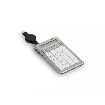 Teclado BakkerElkhuizen S-board 840 Numeric, USB, PC, 1,2 m, cinzento-claro, branco