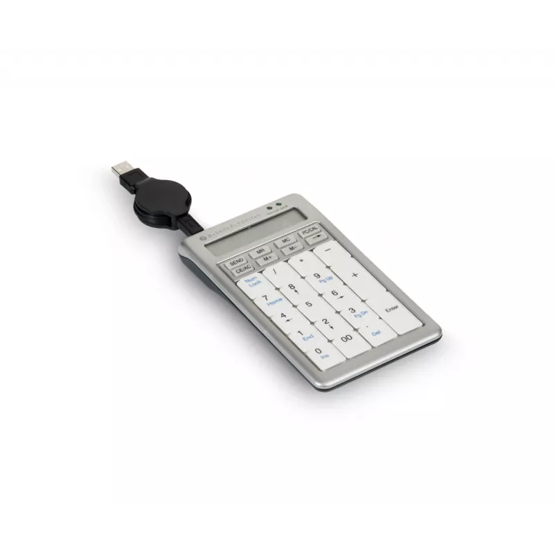 Teclado BakkerElkhuizen S-board 840 Numeric, USB, PC, 1,2 m, cinzento-claro, branco