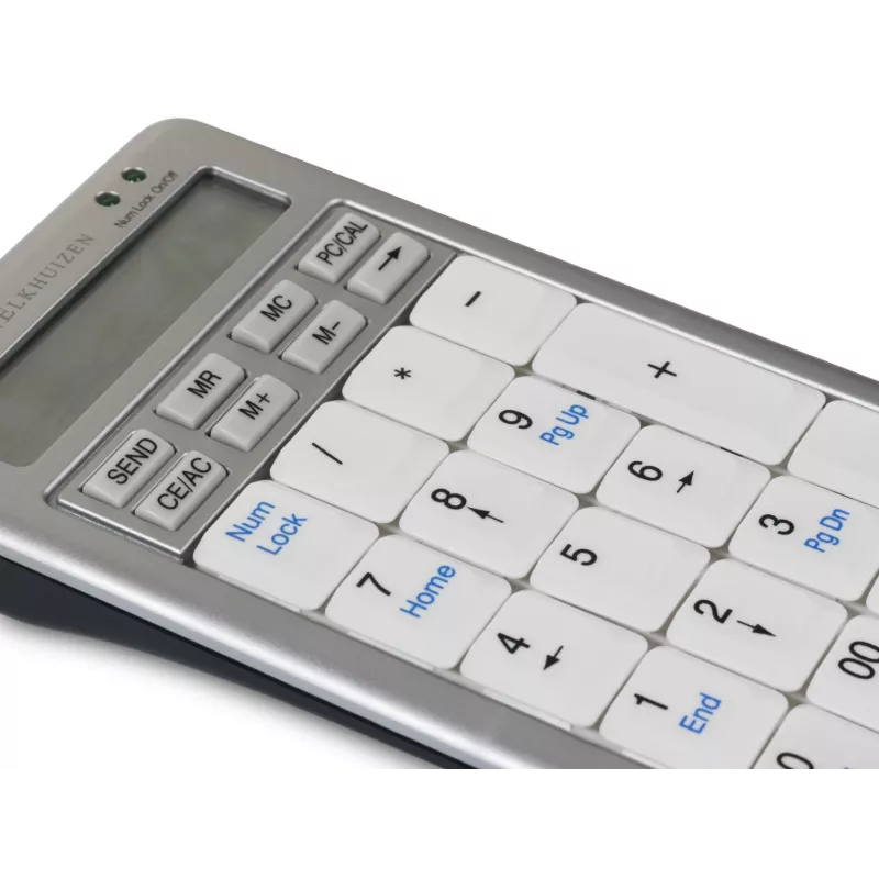 Teclado BakkerElkhuizen S-board 840 Numeric, USB, PC, 1,2 m, cinzento-claro, branco