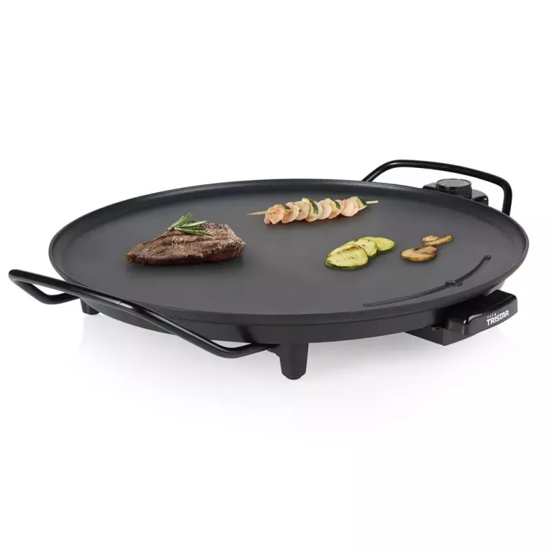 Grelhador circular Tristar BP-2787 Circle 2000W preto alumínio redondo