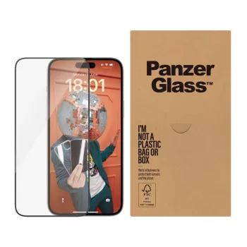 Proteção de ecrã PanzerGlass iPhone 15 Plus Ultra-Wide Fit EasyAligner resistente a choques