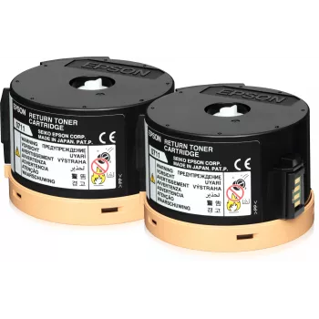 Pack de 2 cartuchos de toner Epson Return duplo 2 x 2,5k, 2500 páginas, preto, 1 unid.